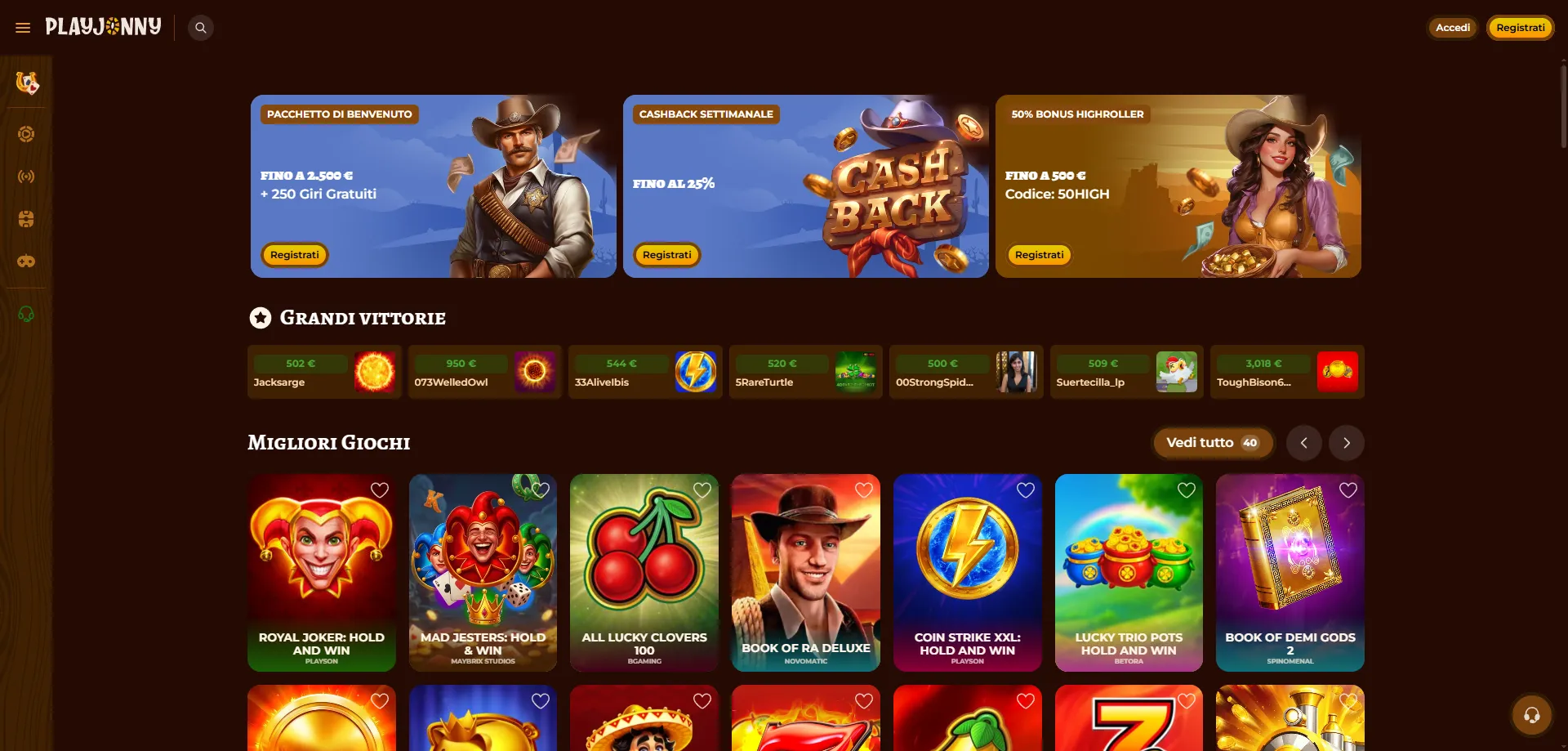 Le Slot: Il Cuore dell'Offerta di PlayJonny